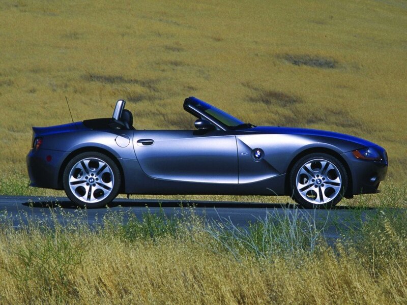Blue BMW Z4 convertible