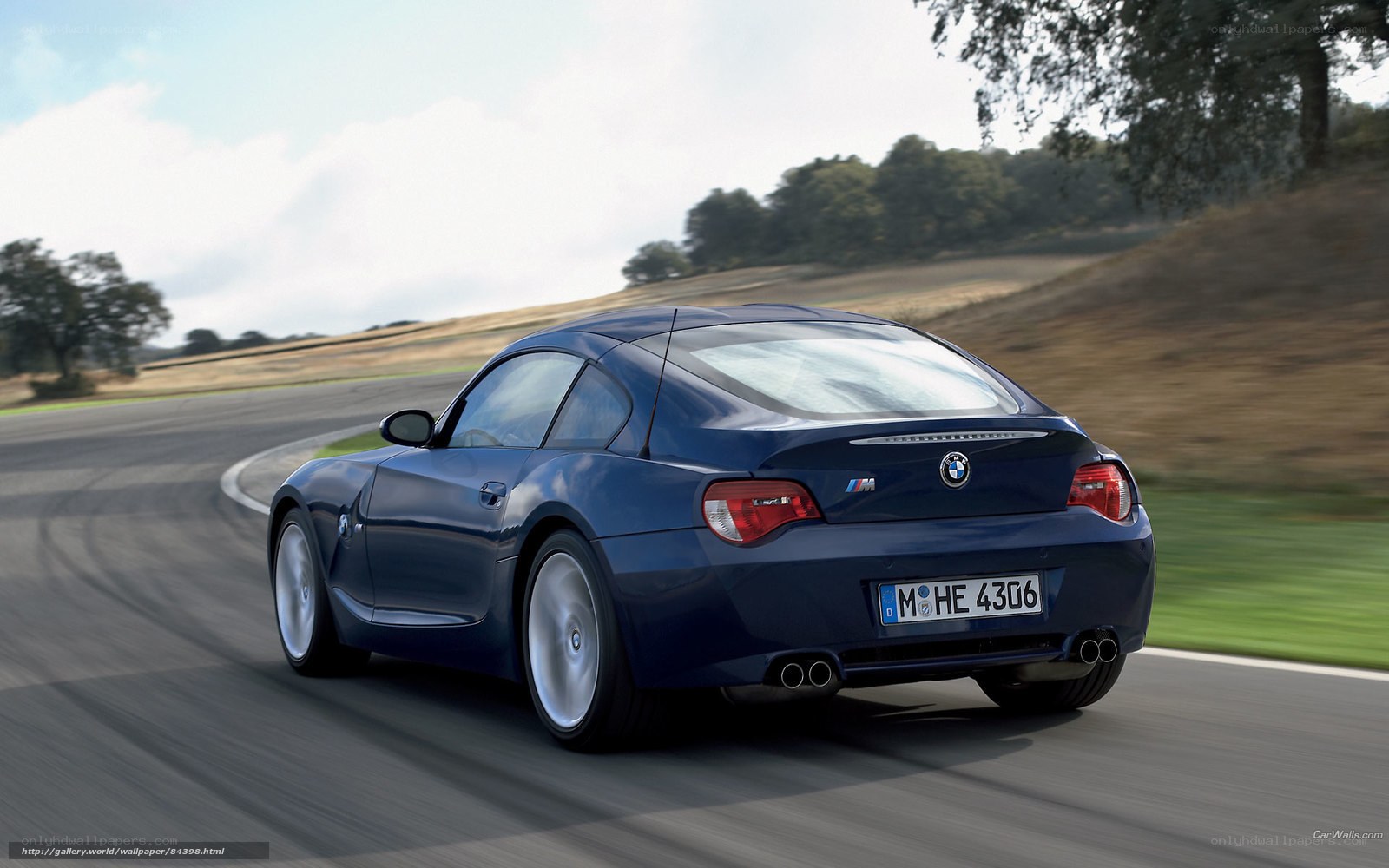 blue bmw z4 m driving