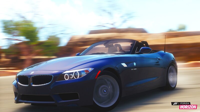 Blue Bmw Z4 Roadster — Dynamic