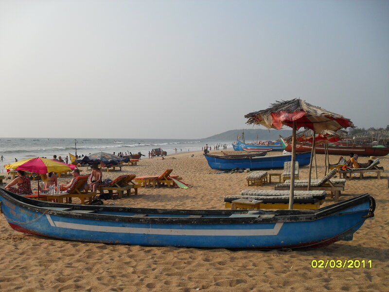 Blue Boat on Beach — Relaxed