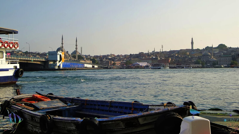 Blue Boat on Water — Calm