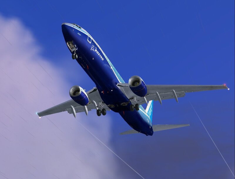 Blue Boeing Airplane