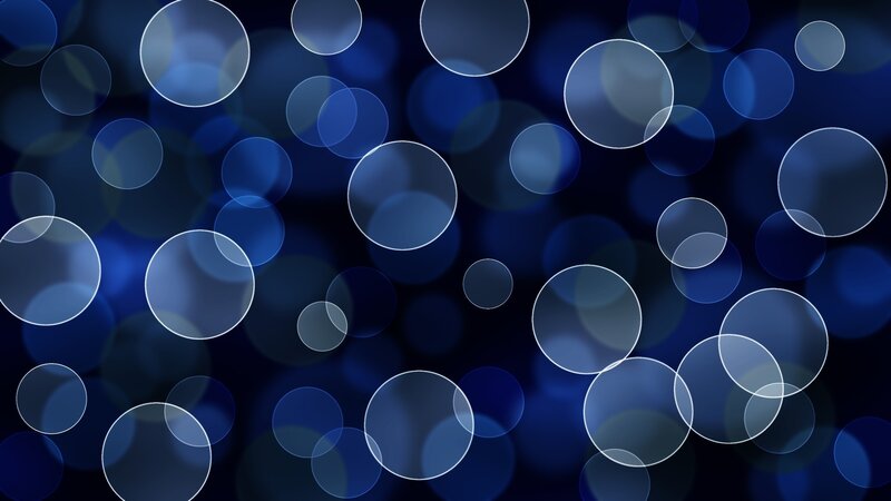 Blue Bokeh Circles — Calm, Abstract, Blur