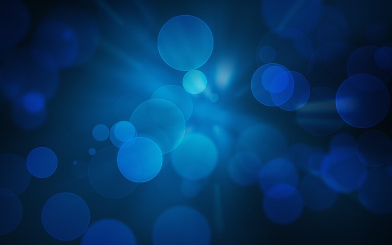 Blue Bokeh Circles — Calm, Abstract, Light