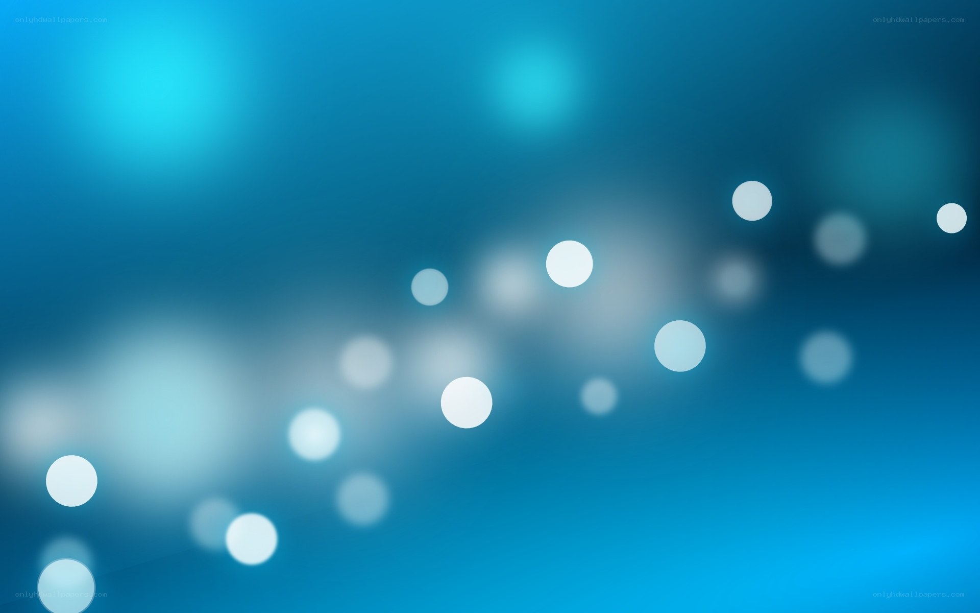 blue bokeh light circles