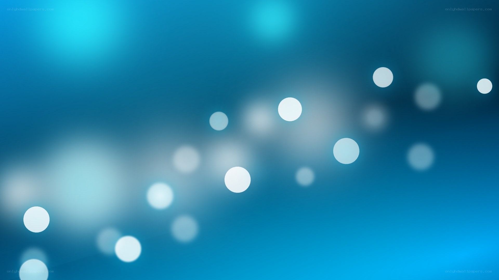 blue bokeh light circles