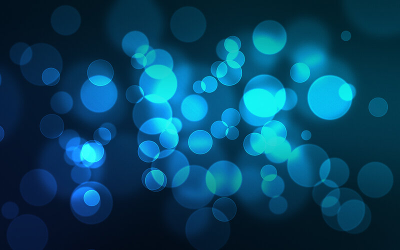 blue bokeh light circles