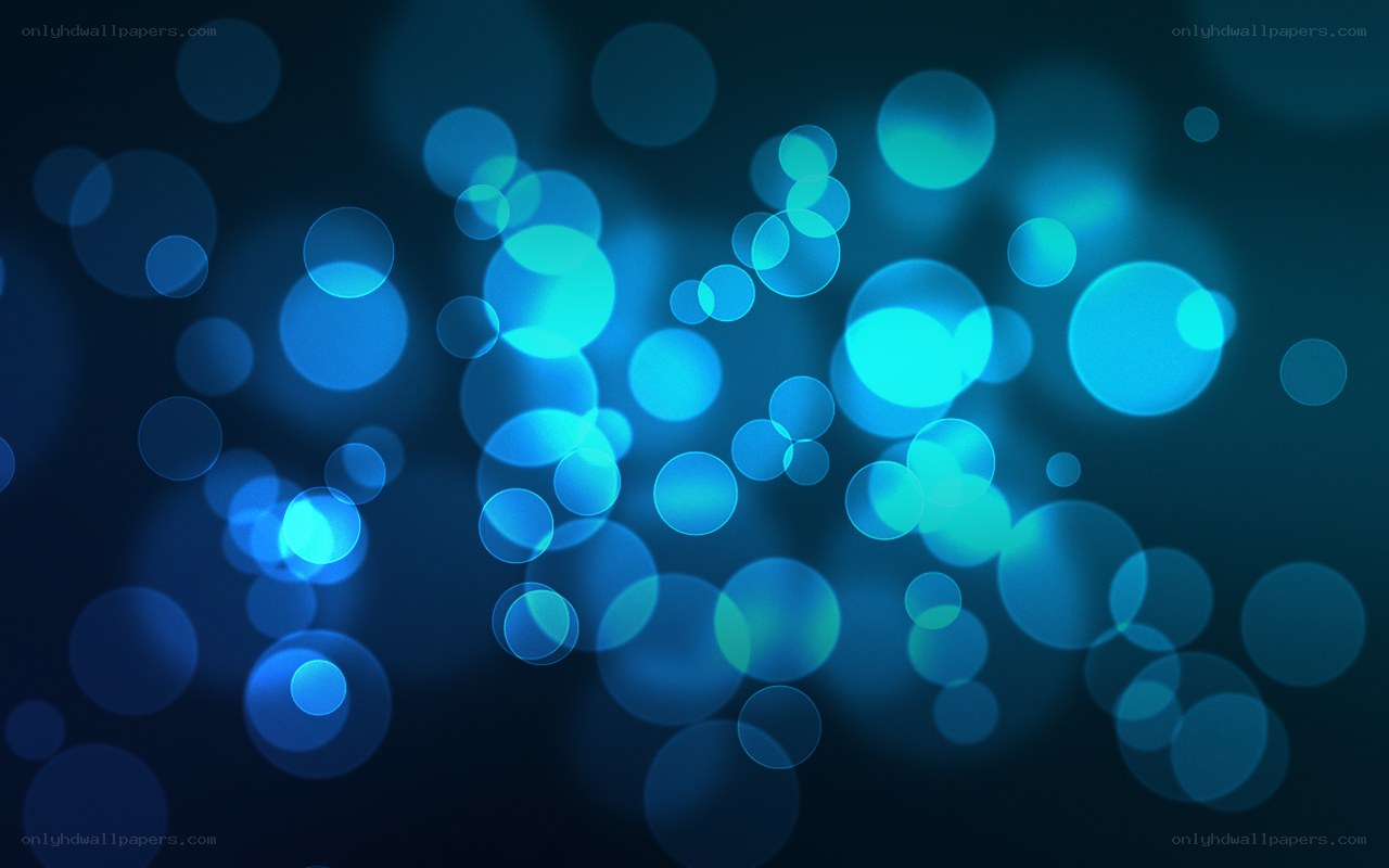 blue bokeh light circles