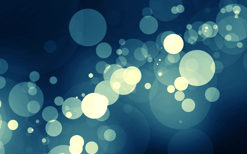 blue bokeh light circles