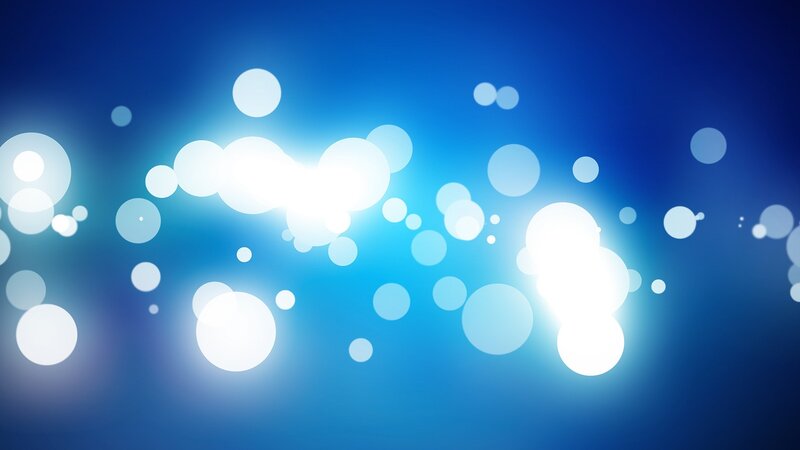 blue bokeh light circles