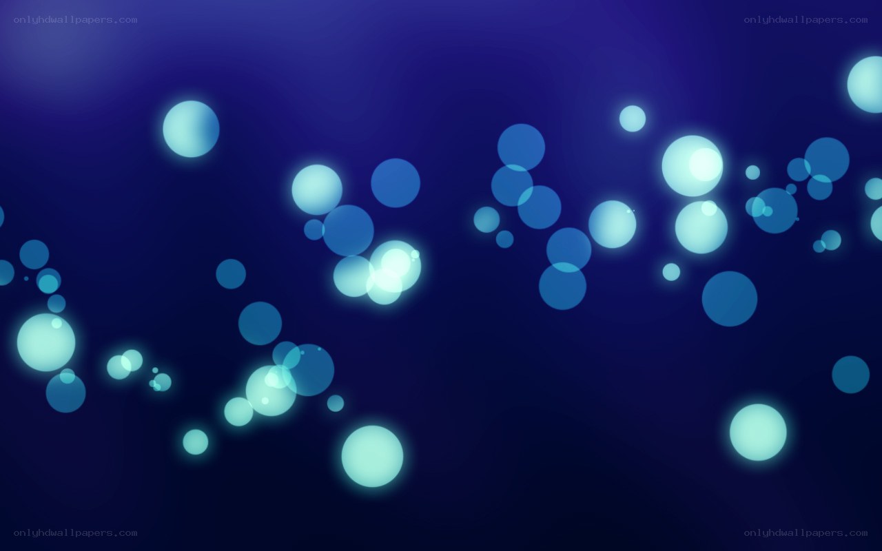 blue bokeh light circles