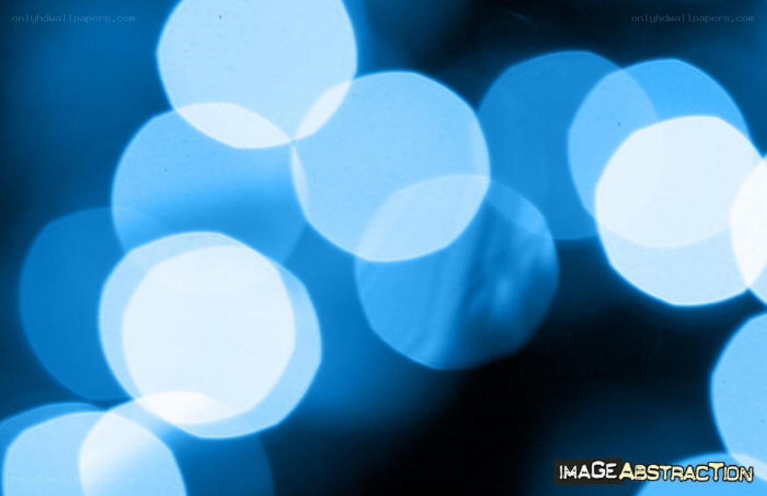 blue bokeh light circles