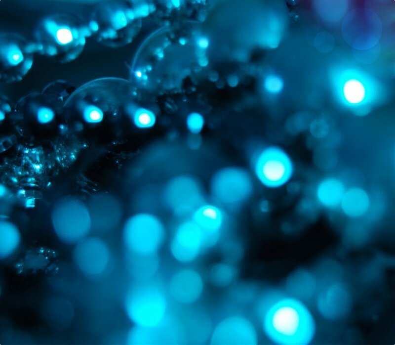 blue bokeh lights