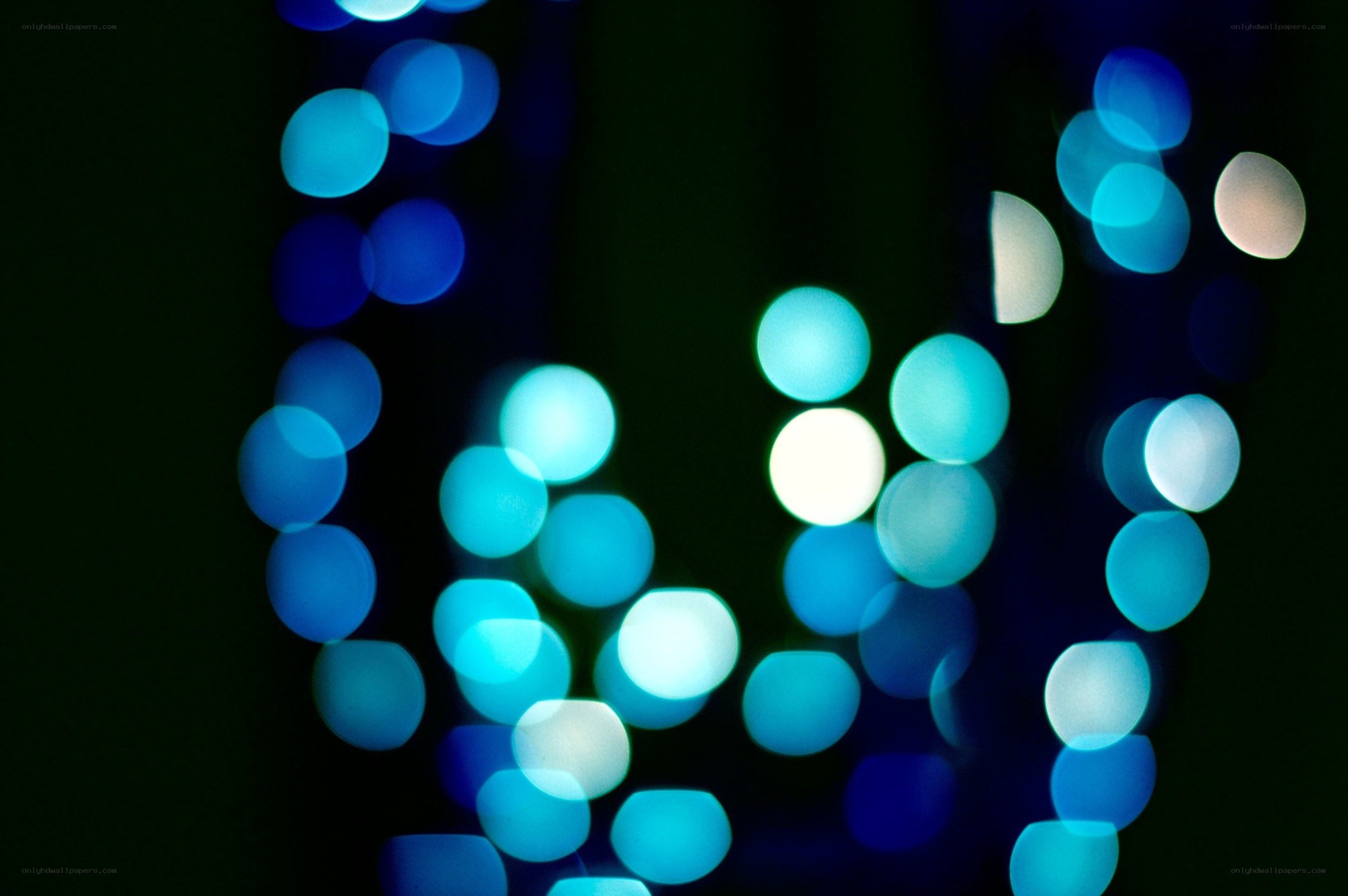 blue bokeh lights at night
