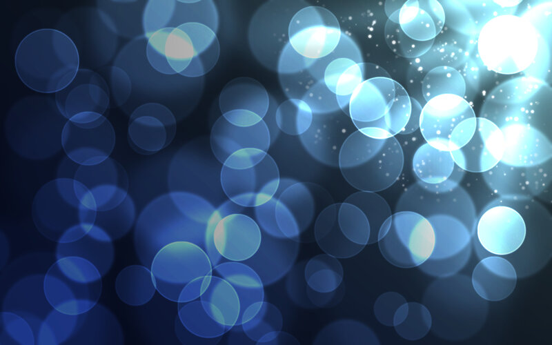 Blue Bokeh Lights — Calm, Abstract, Circles, Particles