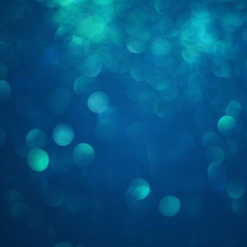 Blue Bokeh Lights — Calm, Abstract, Circles, Teal, Square
