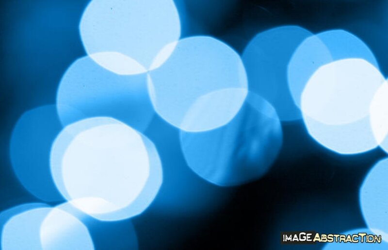 Blue Bokeh Lights — Calm, Night, Abstract, Blur