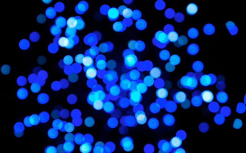 Blue Bokeh Lights — Calm, Night