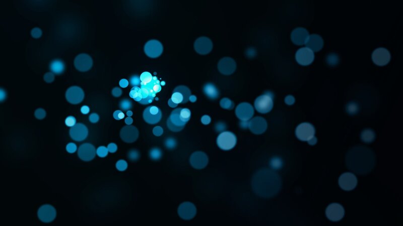 blue bokeh lights on black
