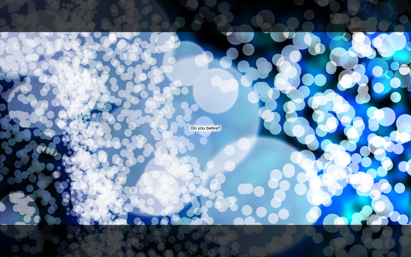 blue bokeh lights with text