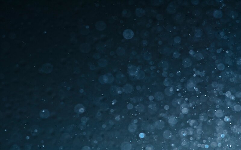 blue bokeh particles