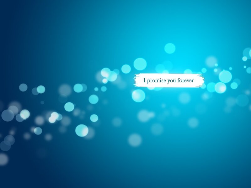 blue bokeh promise