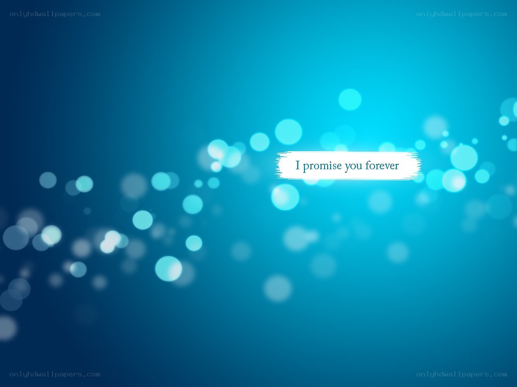 blue bokeh promise