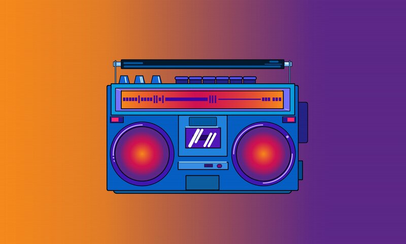 Blue Boombox