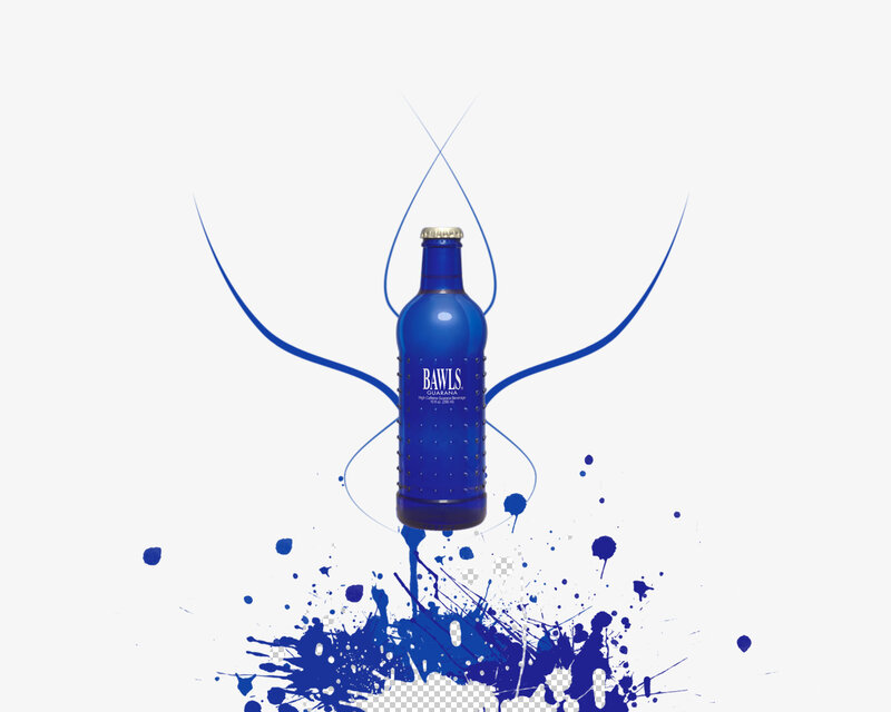 Blue Bottle with Splashes — Dynamic