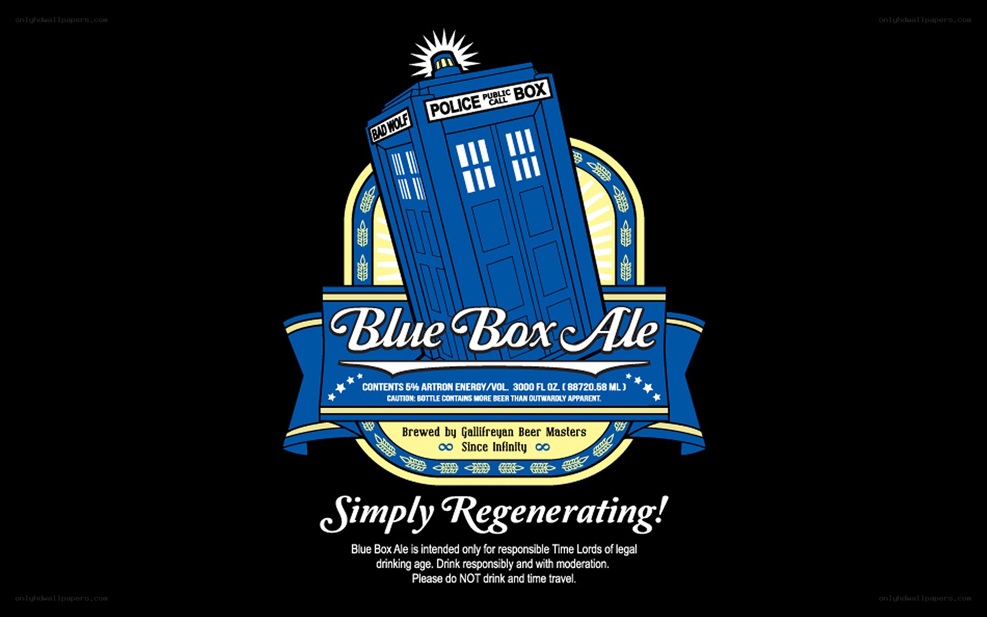 Blue Box Ale label