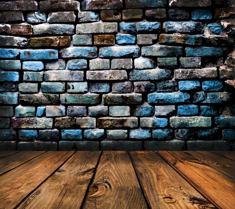 Blue Brick Wall — Dramatic