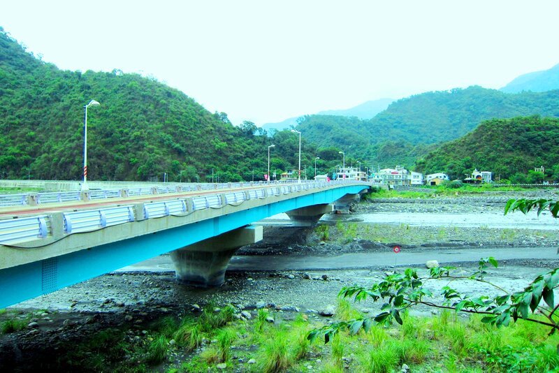 Blue Bridge over River