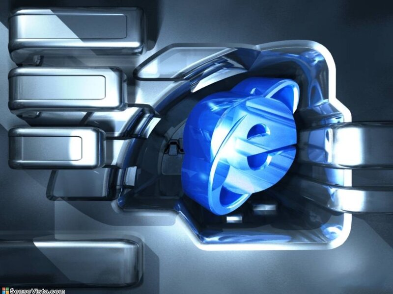 Blue browser icon in futuristic design