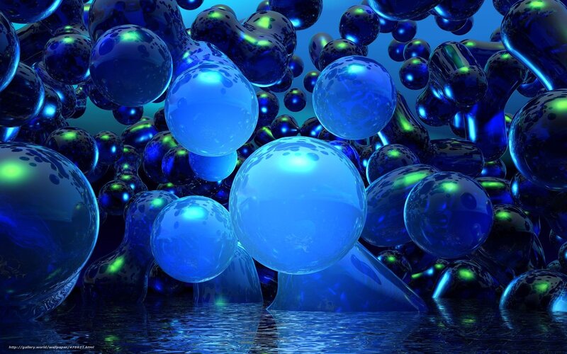 Blue Bubbles Abstract Art