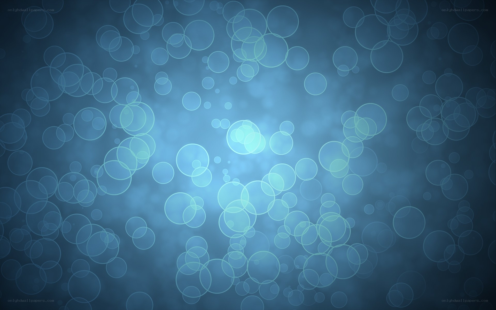blue bubbles abstract background