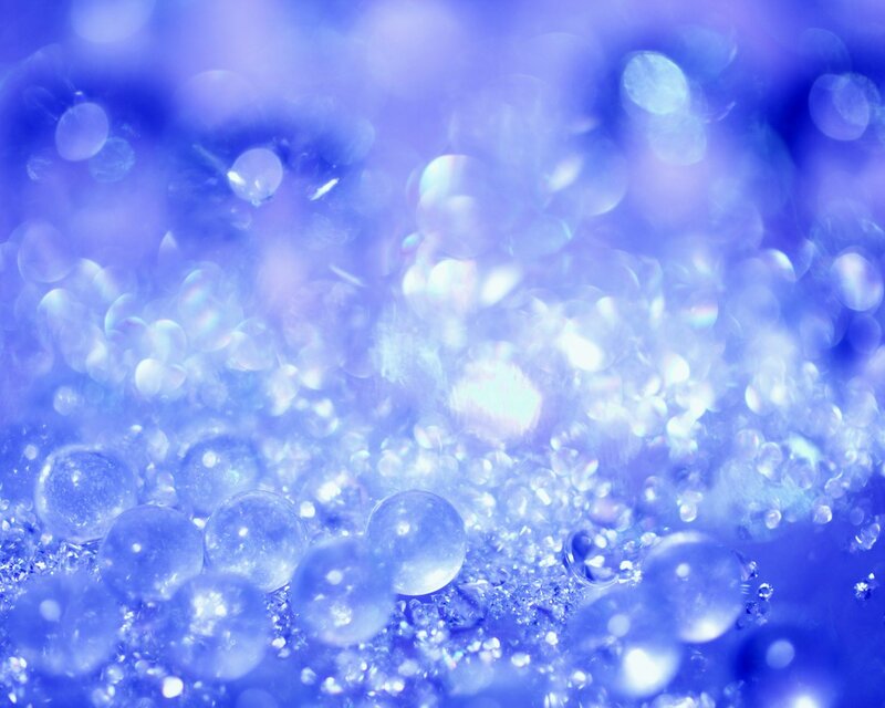 Blue bubbles and bokeh