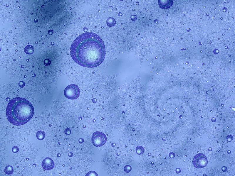 blue bubbles in space