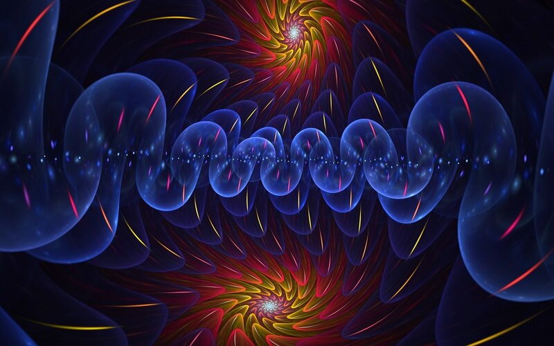 Blue Bubbles in Spiral