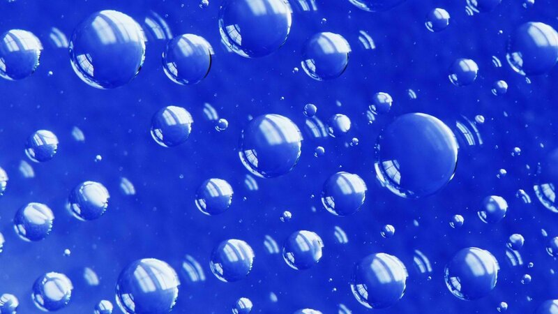 Blue bubbles on a blue background
