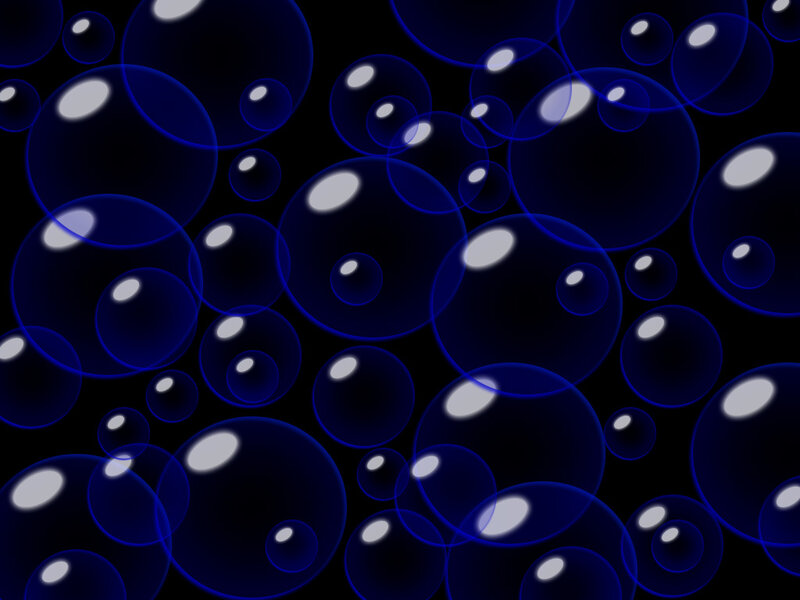 blue bubbles on black background