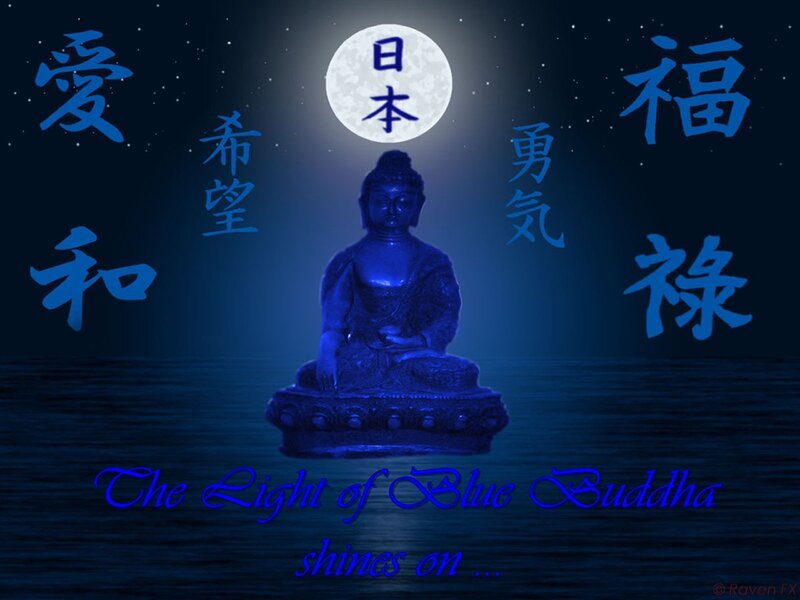 Blue Buddha Statue — Serene