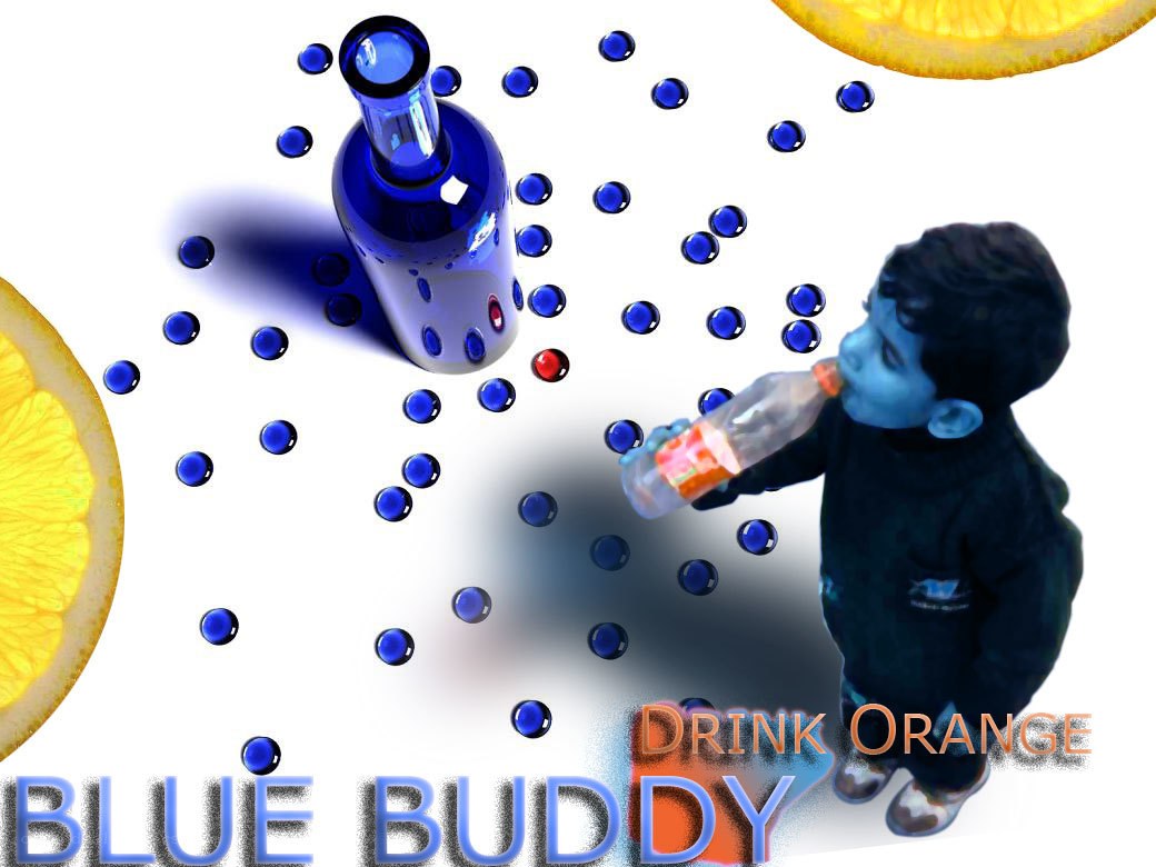 Blue Buddy Drink Orange
