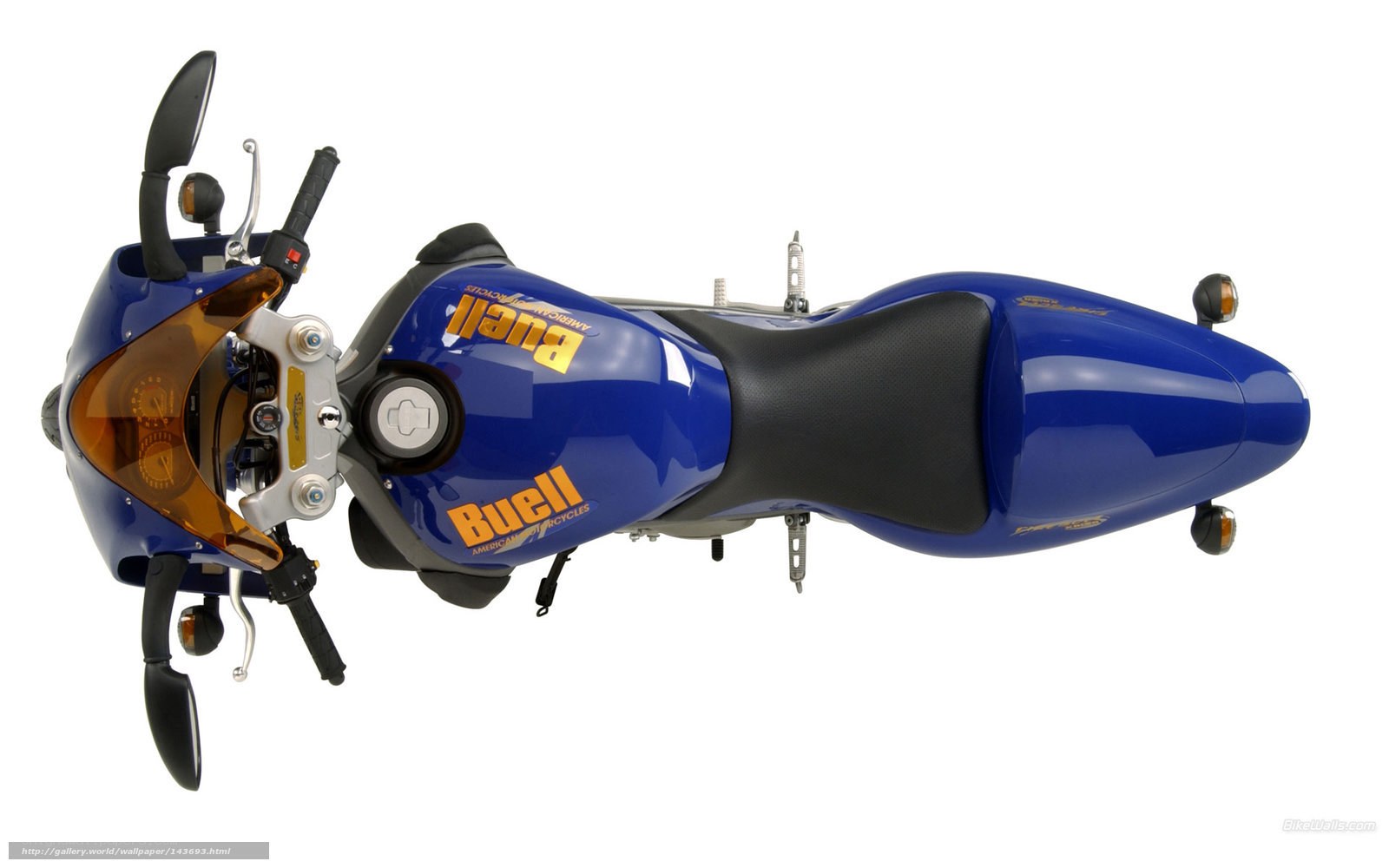 Blue Buell motorcycle