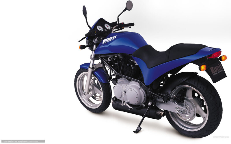 Blue Buell Motorcycle — Neutral