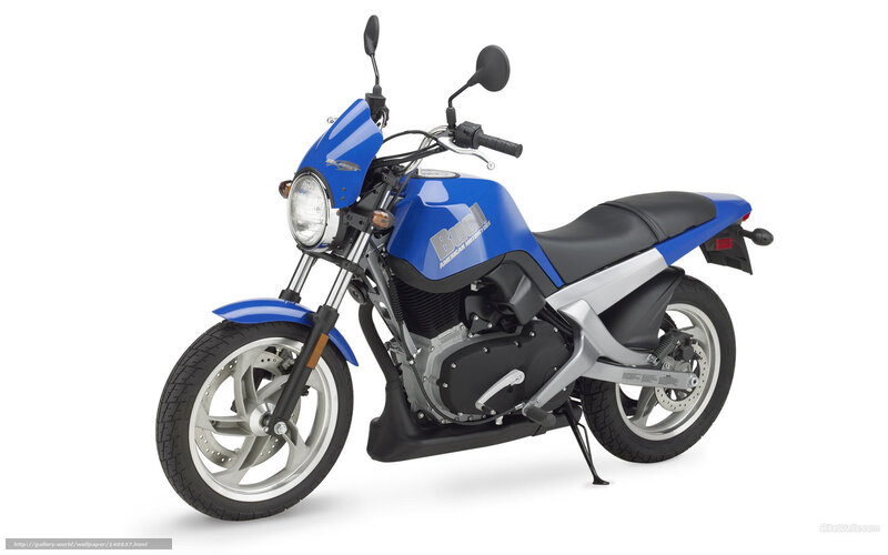 Blue Buell motorcycle