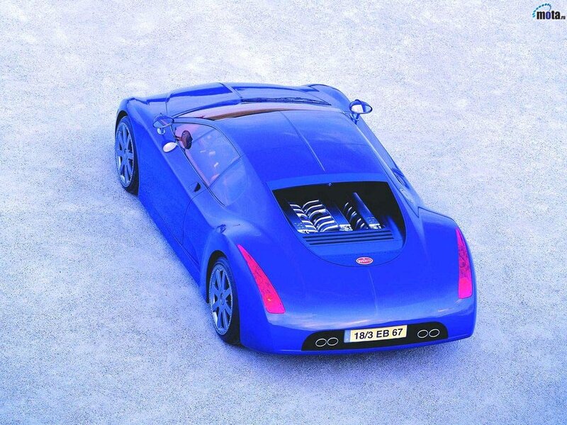 blue bugatti concept car