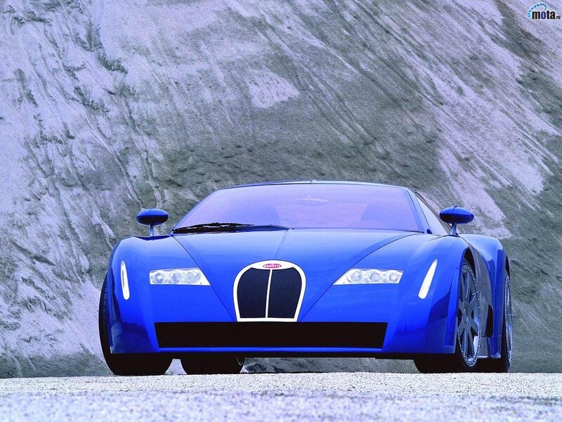 Blue Bugatti concept car