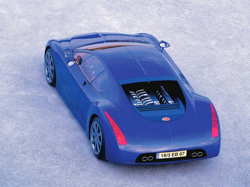 Blue Bugatti concept car