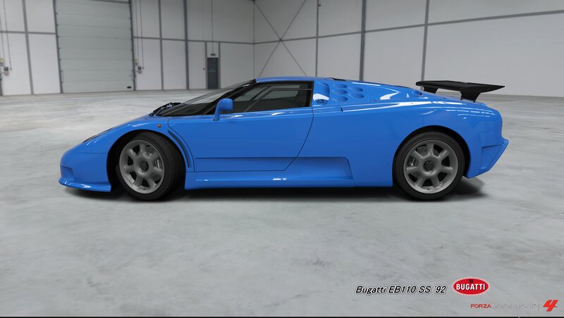 Blue Bugatti EB110 SS