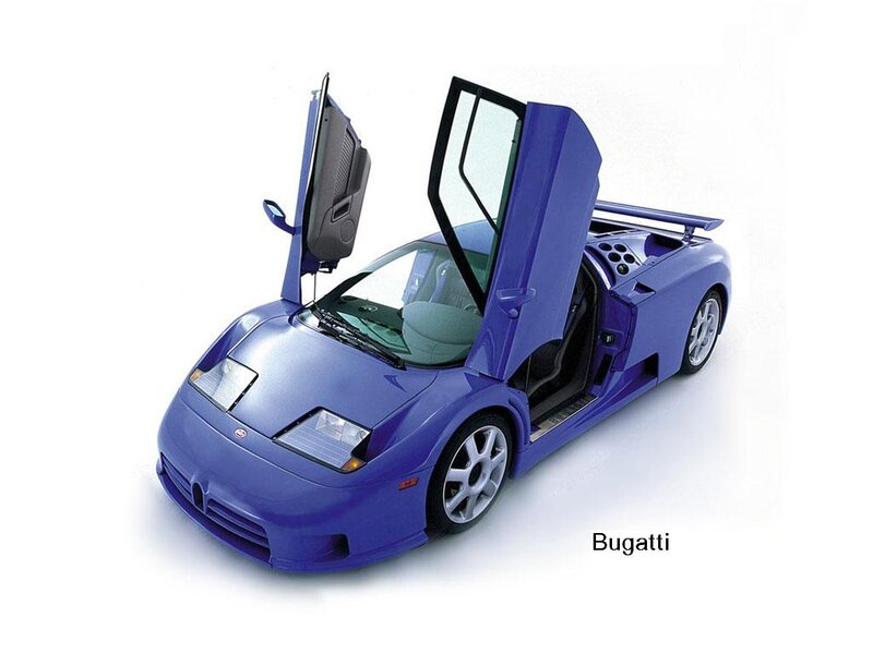 Blue Bugatti Sports Car — Neutral